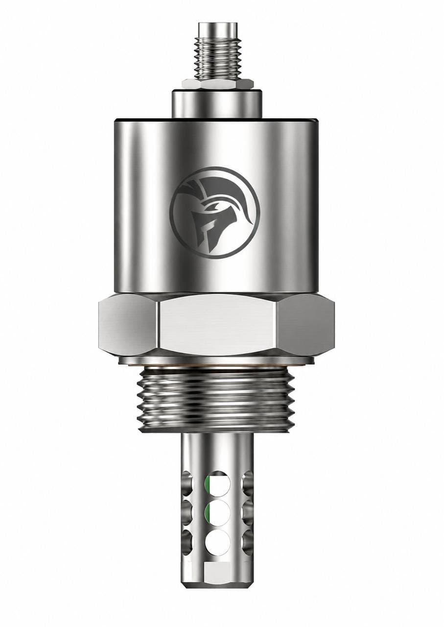 Grigori in-line condition-monitoring sensor with Spartan helmet etching